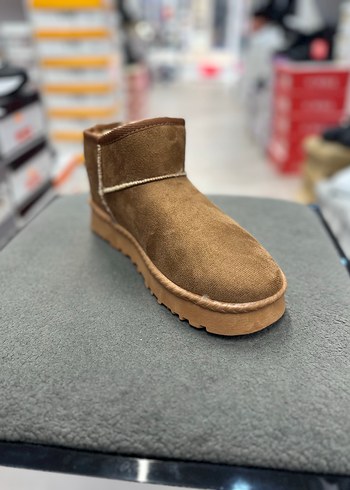 Kahverengi Kadın Süet Kürklü  Bot - Görsel 3