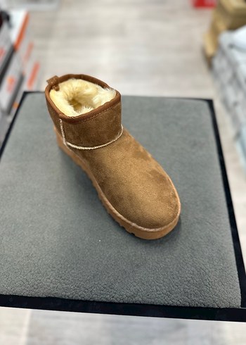 Kahverengi Kadın Süet Kürklü  Bot - Görsel 2