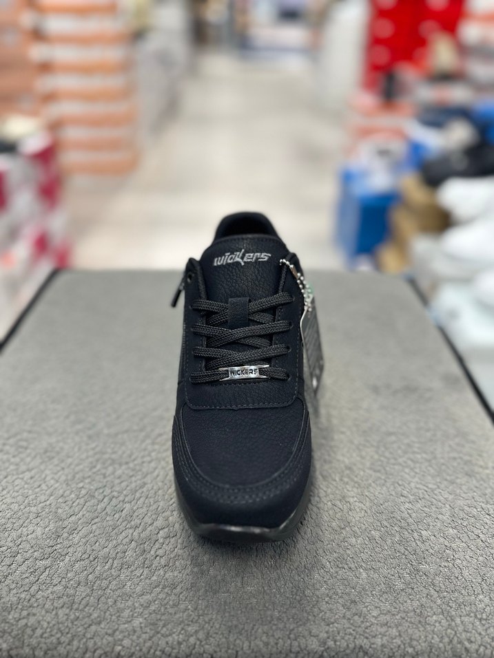 Siyah Kadın Dolgu Topuk Spor Ayakkabı ORİJİNAL WICKERS - Görsel 2