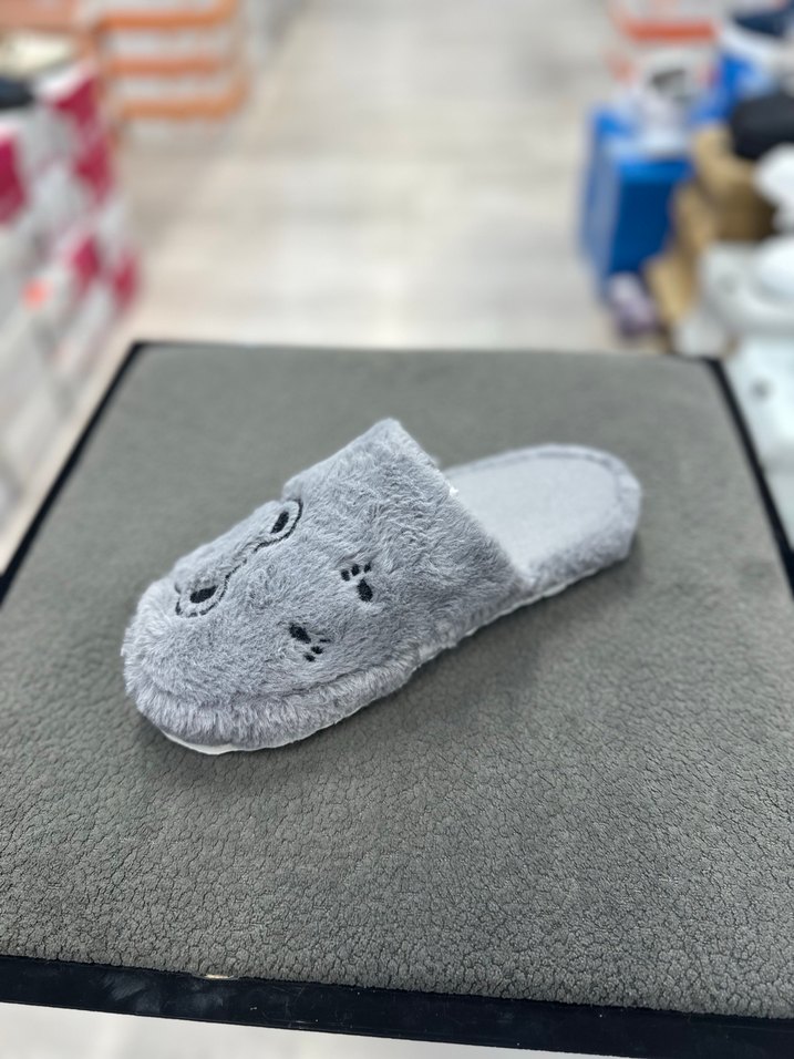 Gri Nakışlı Kadın Ev Terliği 37-41 NUMARA ARALIĞI - Görsel 2