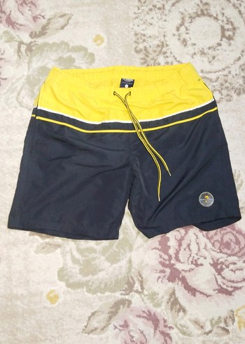 Sarı Siyah Bağcıklı Erkek Şort - Görsel 2