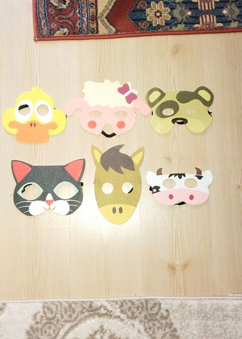 Renkli Hayvan Maskeleri Seti - Görsel 3