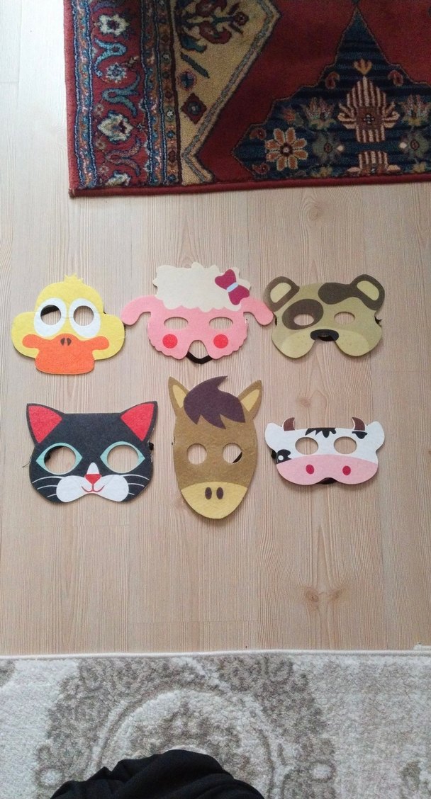 Renkli Hayvan Maskeleri Seti - Görsel 4