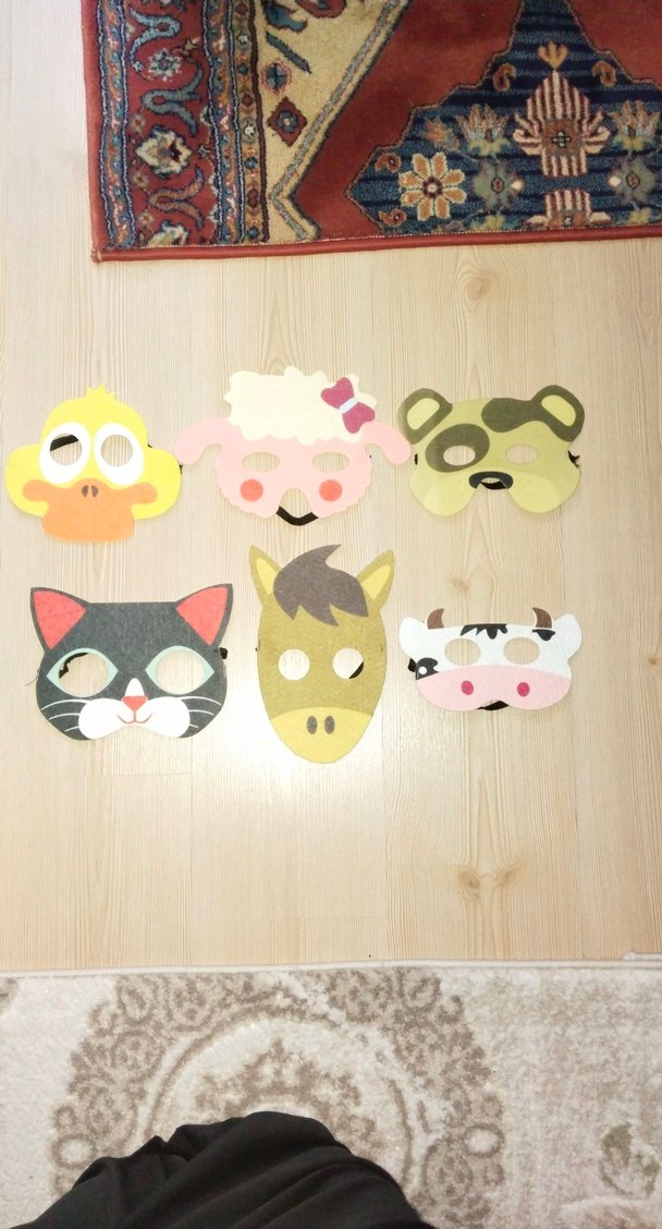 Renkli Hayvan Maskeleri Seti - Görsel 3