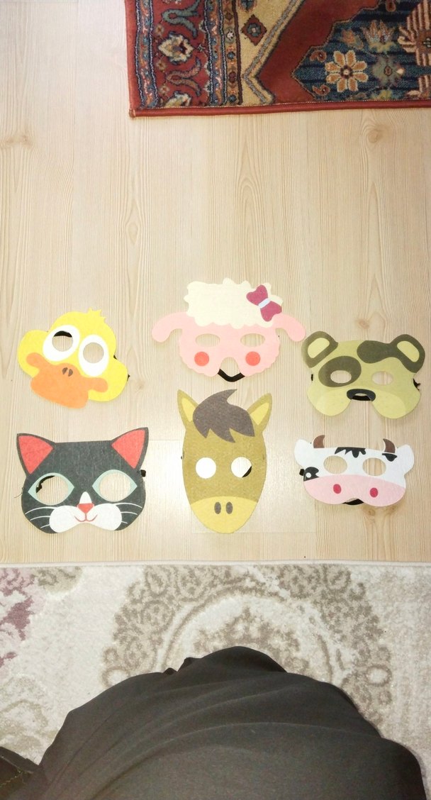 Renkli Hayvan Maskeleri Seti - Görsel 2