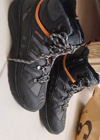 Gri Bağcıklı Erkek Biker Botları - Görsel 2