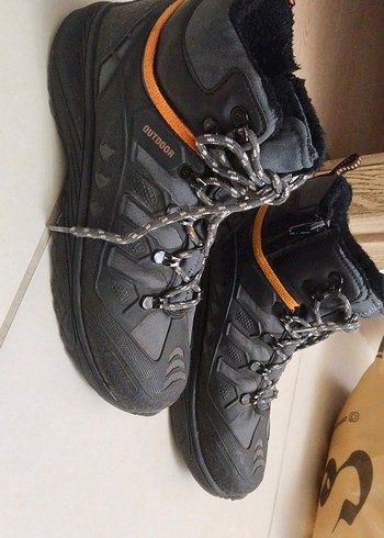 Gri Bağcıklı Erkek Biker Botları - Görsel 3