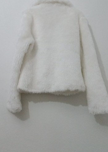 Beyaz Kürk Detaylı Kadın Mont - Görsel 4