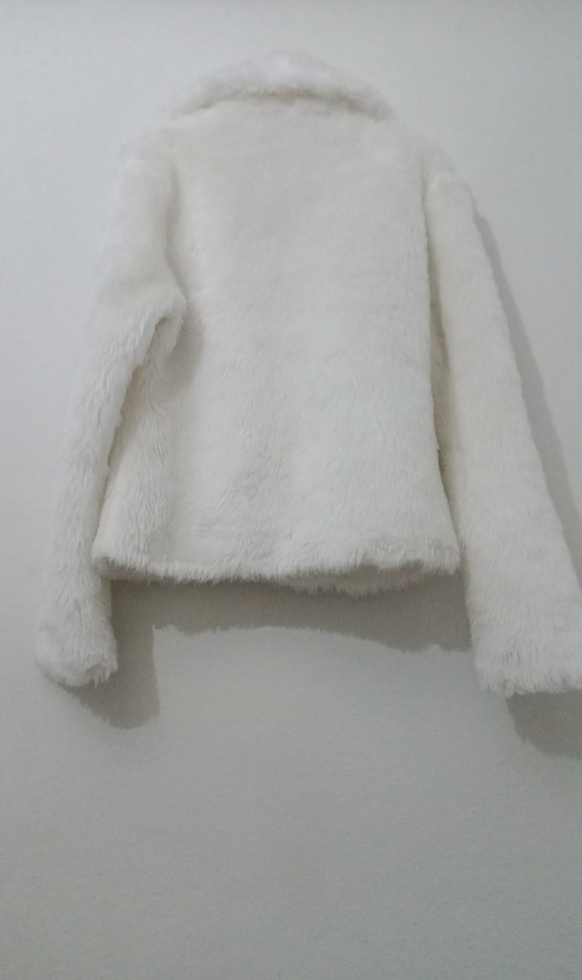 Beyaz Kürk Detaylı Kadın Mont - Görsel 4