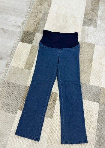 Beli Lastikli Mavi Hamile Kot Pantolon - Görsel 2