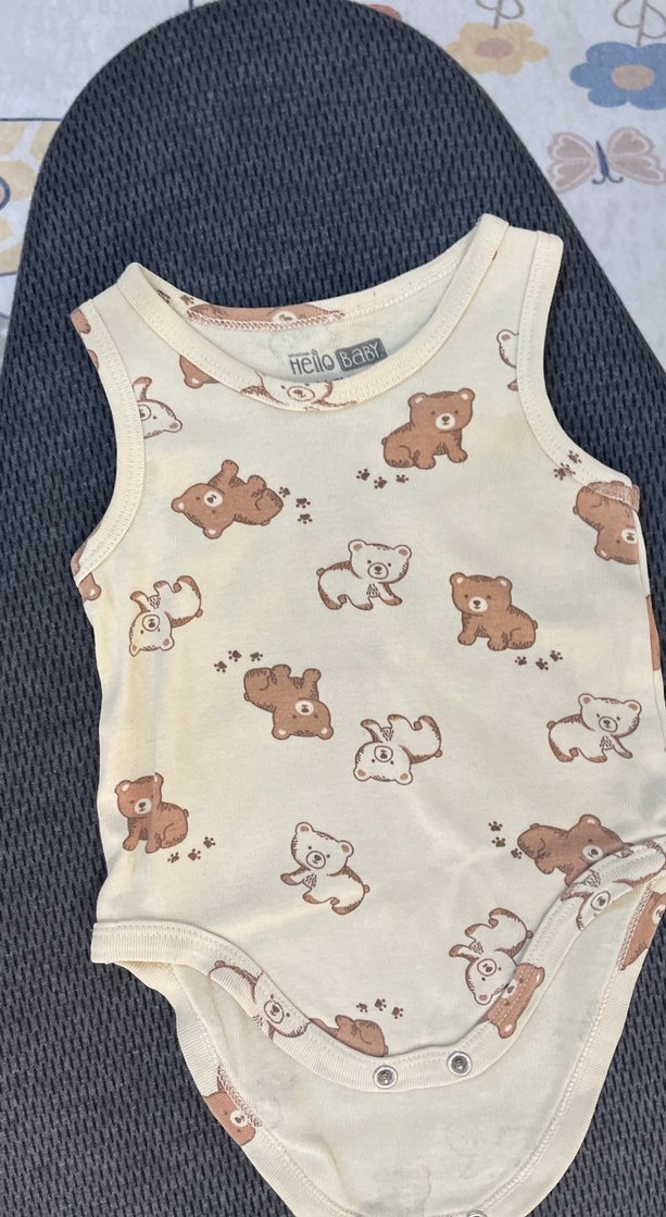 Bebek Kız Kısa Kollu Düğmeli Body - Görsel 2