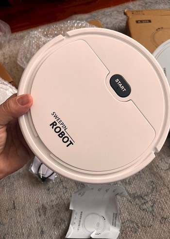 Beyaz Pastel SWROBOT Süpürge Robotu