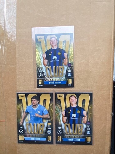 NICOLO BARELLA JOHN STONES 100 CLUB TOPPS