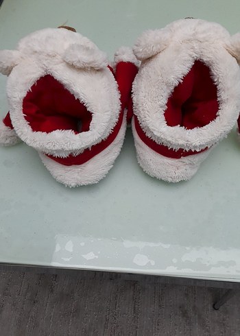 Kızlar için Beyaz Kürklü Ayıcık Ev Terliği - Görsel 3