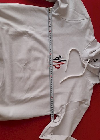 Erkek Beyaz Kapüşonlu Sweatshirt - Görsel 3