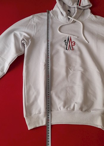 Erkek Beyaz Kapüşonlu Sweatshirt - Görsel 2