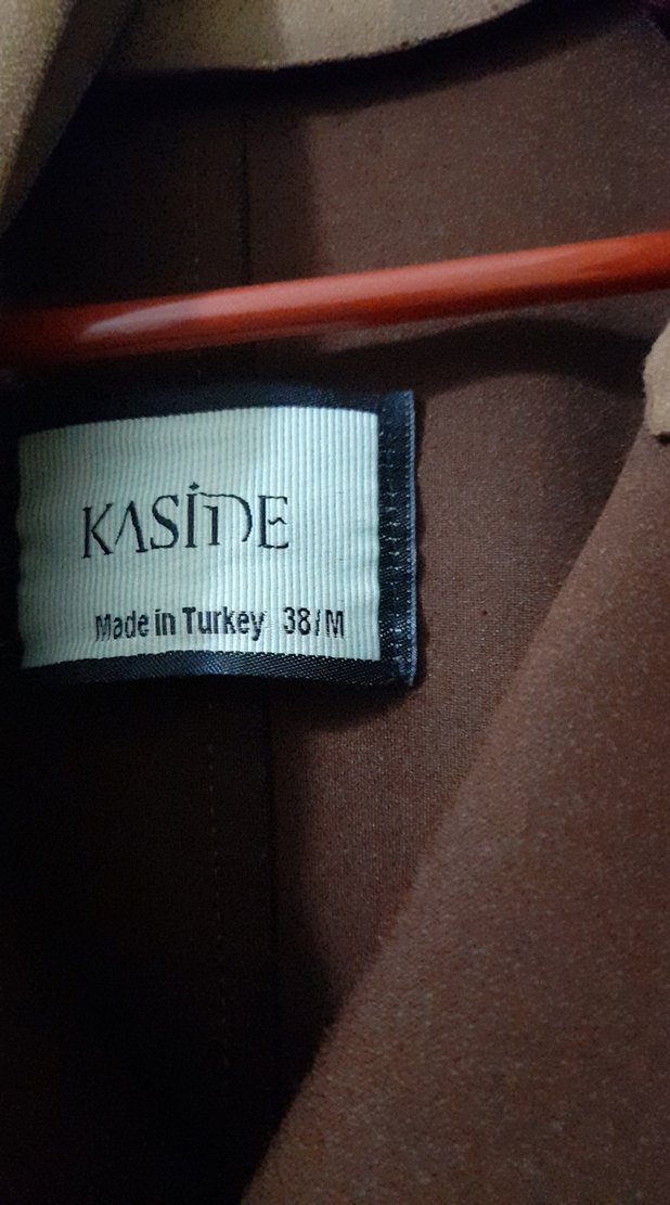 Kadın Bej Süet Uzun Trençkot - Görsel 4