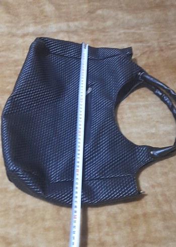 Siyah Yılan Desenli  Kadın Çanta - Görsel 3