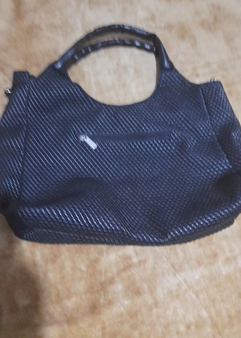 Siyah Yılan Desenli  Kadın Çanta - Görsel 2