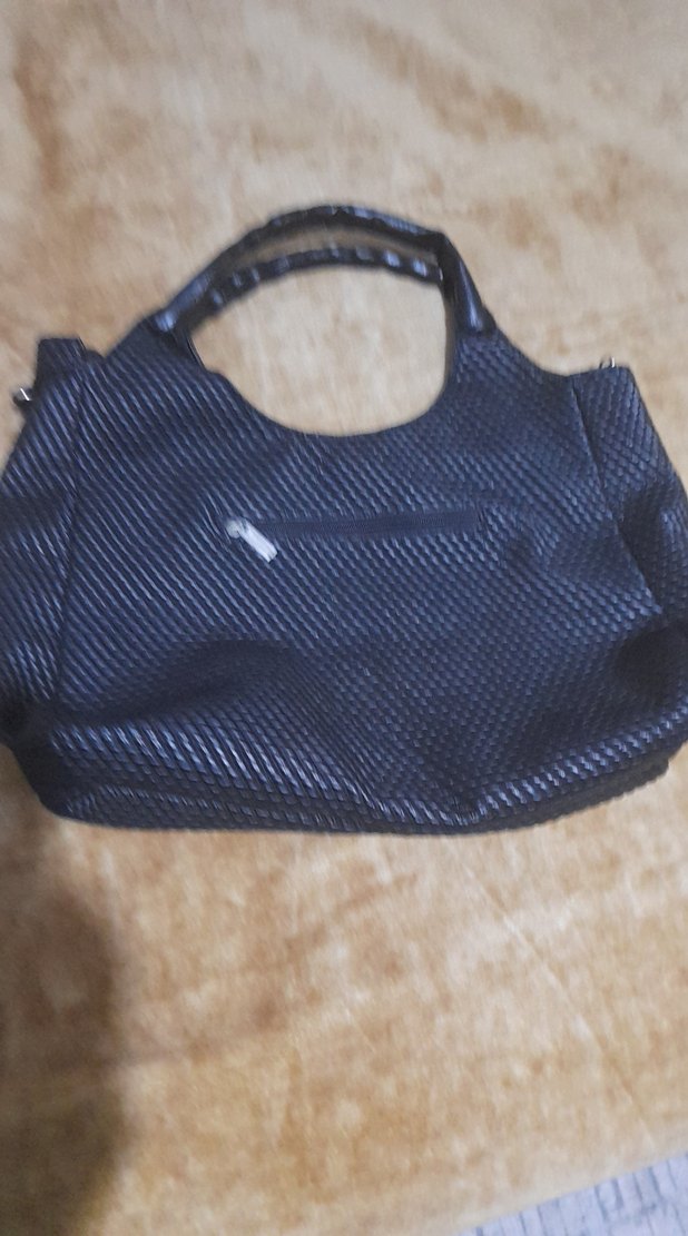 Siyah Yılan Desenli  Kadın Çanta - Görsel 2