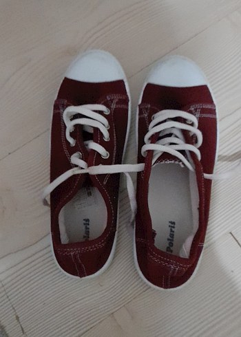 Bordo Düz Taban Kadın Spor Ayakkabı - Görsel 2