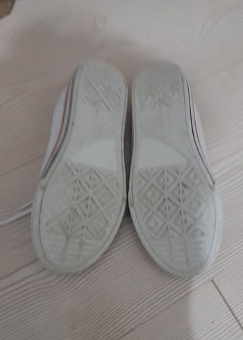 Kadın Beyaz Bağcıklı Günlük Spor Ayakkabı - Görsel 3