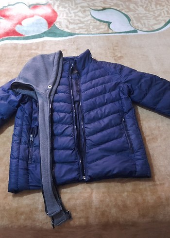 Koyu Mavi Fermuarlı Erkek Kış Montu - Görsel 6