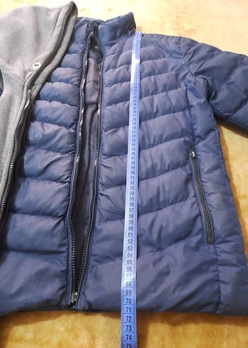 Koyu Mavi Fermuarlı Erkek Kış Montu - Görsel 7