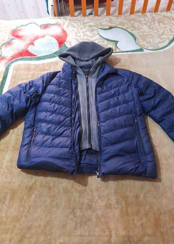 Koyu Mavi Fermuarlı Erkek Kış Montu - Görsel 2