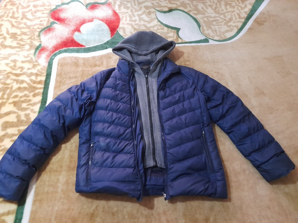 Koyu Mavi Fermuarlı Erkek Kış Montu - Görsel 3