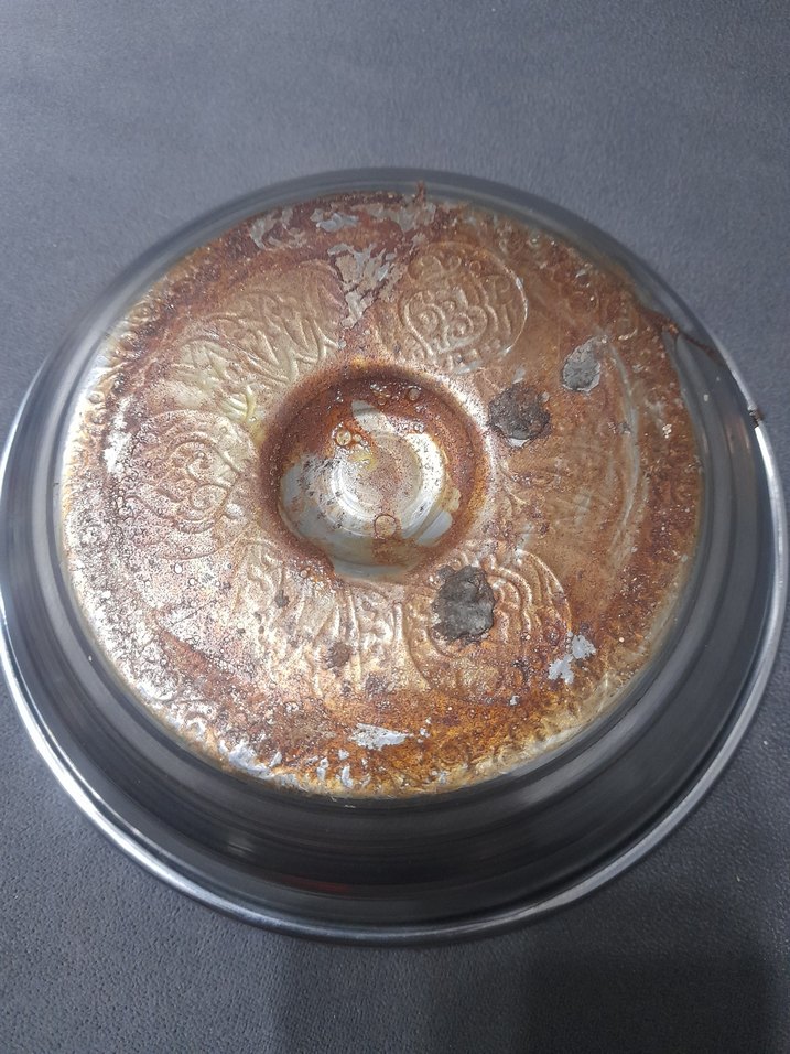 Parlak Beyaz Metal Tabak - Görsel 2