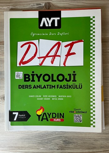 AYT Biyoloji Ders Anlatım Fasikülü