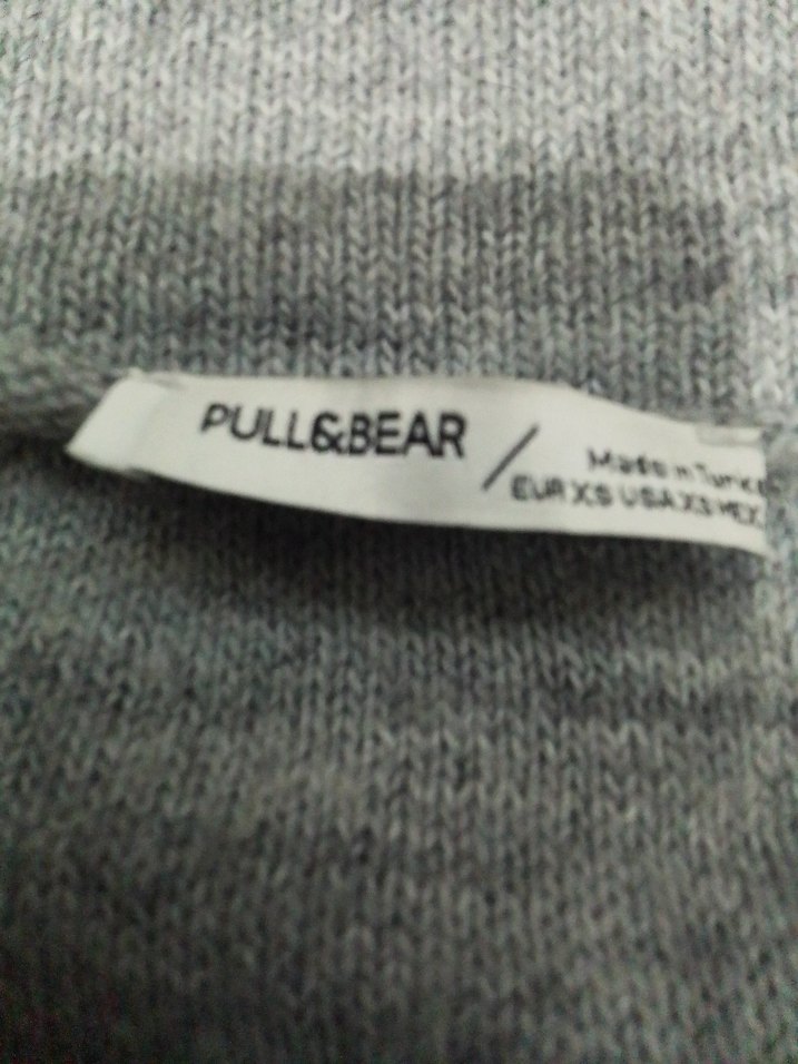 Pull Bear Gri Kısa Kollu Kadın Triko - Görsel 2