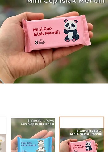 2K Game Mini Cep Islak Mendil 8'li Set, Pastel Renkli