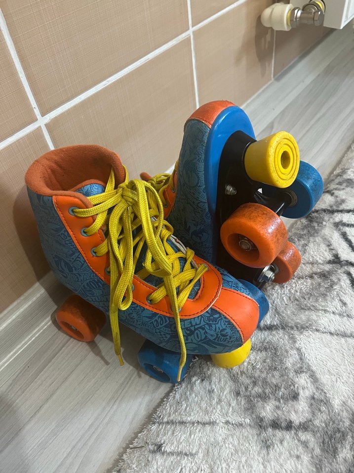 Renkli Bağcıklı Erkek Paten Ayakkabısı - Görsel 4