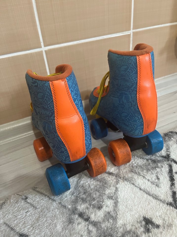 Renkli Bağcıklı Erkek Paten Ayakkabısı - Görsel 5