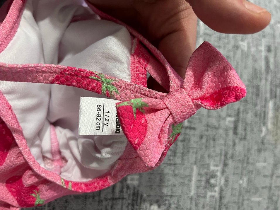 Kız Çocuk Pembe Çilek Desenli Bikini - Görsel 5