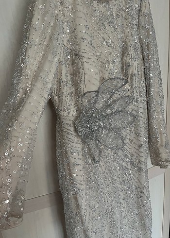 İşlemli taşlı abiye - Görsel 2