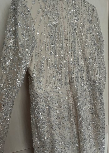 İşlemli taşlı abiye - Görsel 8