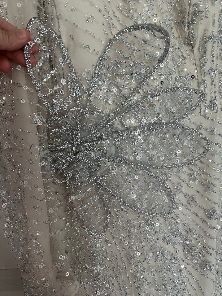 İşlemli taşlı abiye - Görsel 3