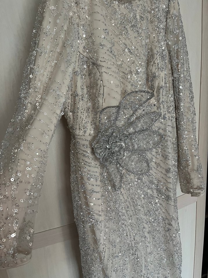 İşlemli taşlı abiye - Görsel 2