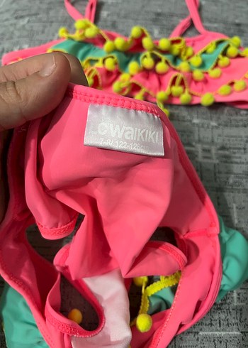 Püsküllü Renkli Kız Çocuk Bikini - Görsel 7