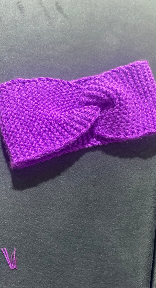 Mor Örgü  bebek bandana - Görsel 3