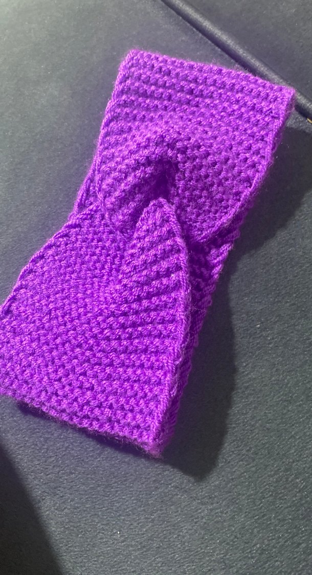 Mor Örgü  bebek bandana - Görsel 2