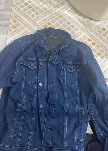 Düğmeli Lacivert Kadın Denim Ceket - Görsel 3