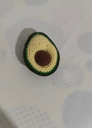 Avokado şeklinde örgü diş kaşıyıcı ve çıngırak - Görsel 6