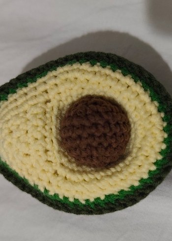 Avokado şeklinde örgü diş kaşıyıcı ve çıngırak - Görsel 5