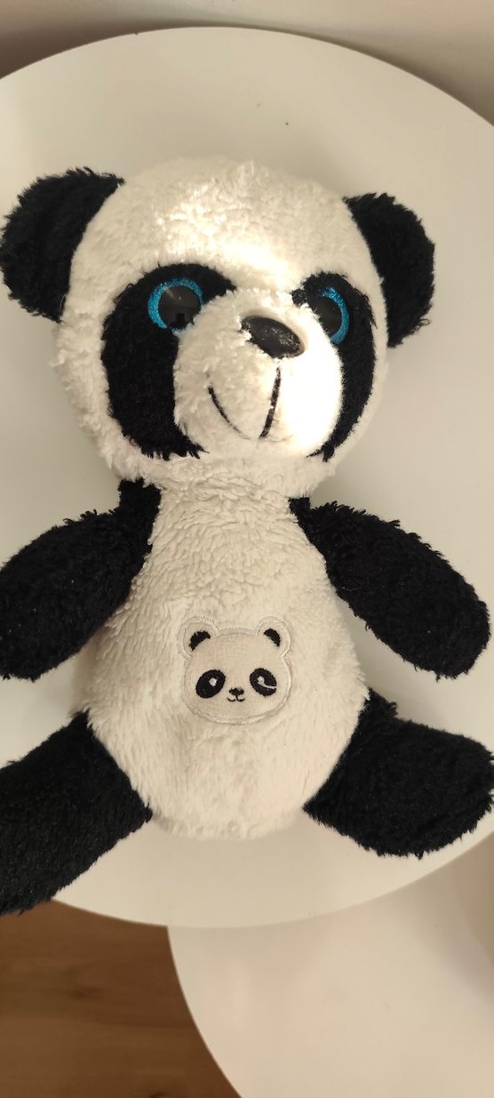 Beyaz-Siyah Peluş Panda Oyuncak - Görsel 4