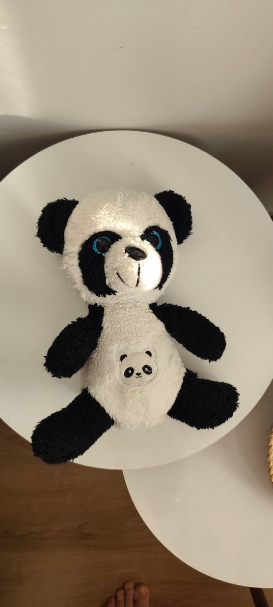 Beyaz-Siyah Peluş Panda Oyuncak - Görsel 2