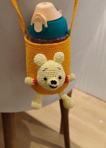 Sarı Örgü Kaplı Çocuk Termosu kılıfı - Görsel 11